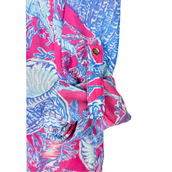 Talbots Seashell Semi Sheer Dress Tunic Swimsuit Coverup Beachy Resortwear EUC - Picture 6 of 8